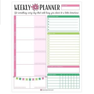 Weekly Planner Tear Off To Do Pad